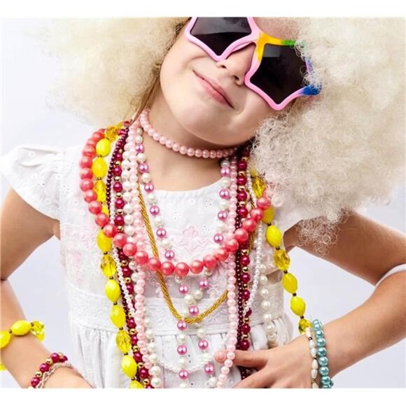 Pink Pearl Beads for Jewelry Making, 1750pcs Light Pink Pearl Craft Bead with - Picture 7 of 8